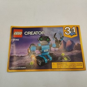 Lego Creator Robo Explorer 3 in 1 (31062) Instructional Manual Booklets ONLY