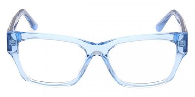 GUESS GU50126 084 Clear Blue Cat Eye Optical Eyeglasses Frame 53-15-140 GU RX