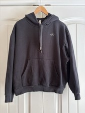 Alo Yoga Accolade Hoodie Sweatshirt Black Women s Size M Oversized Pullover
