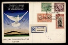 DR WHO 1946 NEW ZEALAND COOK ISLANDS OVPT FDC PEACE R78479