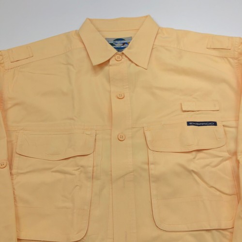 ExOfficio Adventure Travel XL Outdoor Button Long Short Sleeve Shirt Orange - Picture 3 of 11