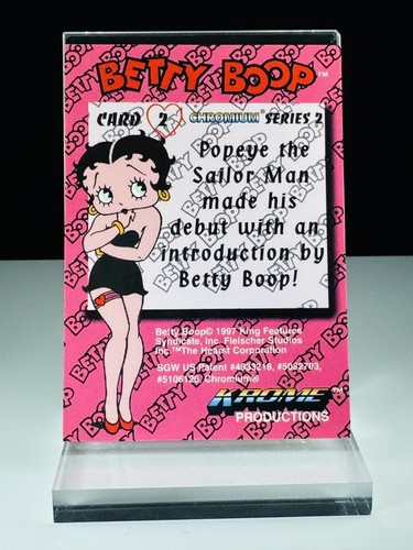 1997 Krome Productions Betty Boops Cabaret Card #2 Chromium Series 2 - Picture 4 of 4