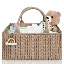 Diaper Caddy Organizer, Baby Basket Nursery Storage, Portable Changing Table Car