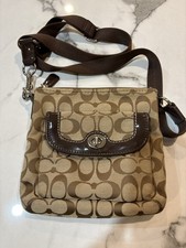 Crossbody Bag COACH Signature  C  Jacquard PARK Swingpack   Khaki  Brown