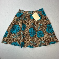 Vintage Galliano Skirt 40 Small Brown Floral Ittierre Italian Designer Y2K John