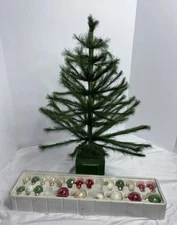 Vintage Martha Stewart Winter Jubilee Green 24" Feather Christmas Tree READ