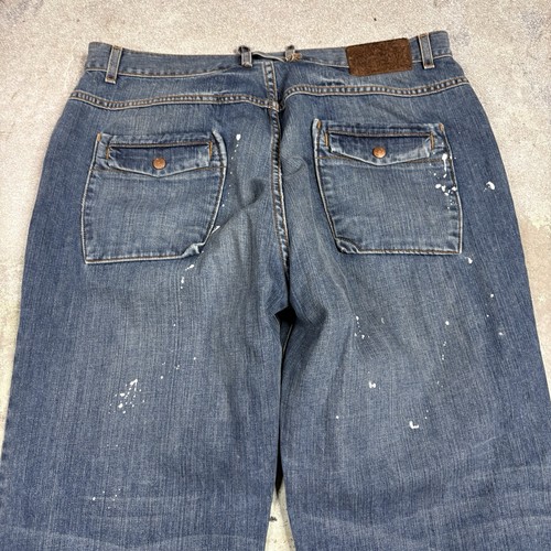 Nike Blue Ribbon Sports Jeans Men’s Size 38x34 Baggy Skater Denim Paint Splatter - Picture 15 of 18