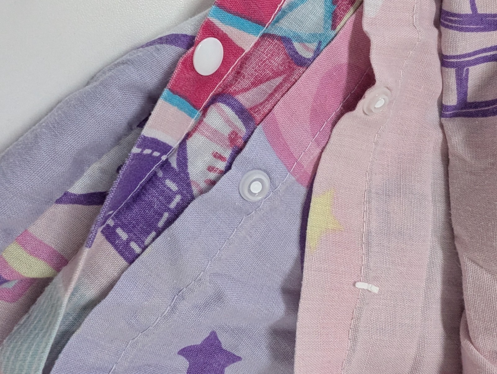 Copripiumino Peppa Pig bambino rosa lilla reversibile unicorno arcobaleno lettino letto foto 3