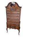 67439  Solid Mahogany Queen Anne Highboy Dresser — photo 9