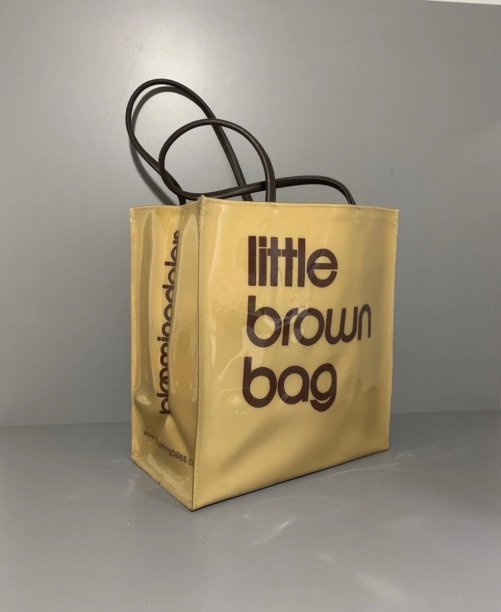 BLOOMINGDALE'S “Little Brown Bag” Small PVC Vinyl Tote Bag