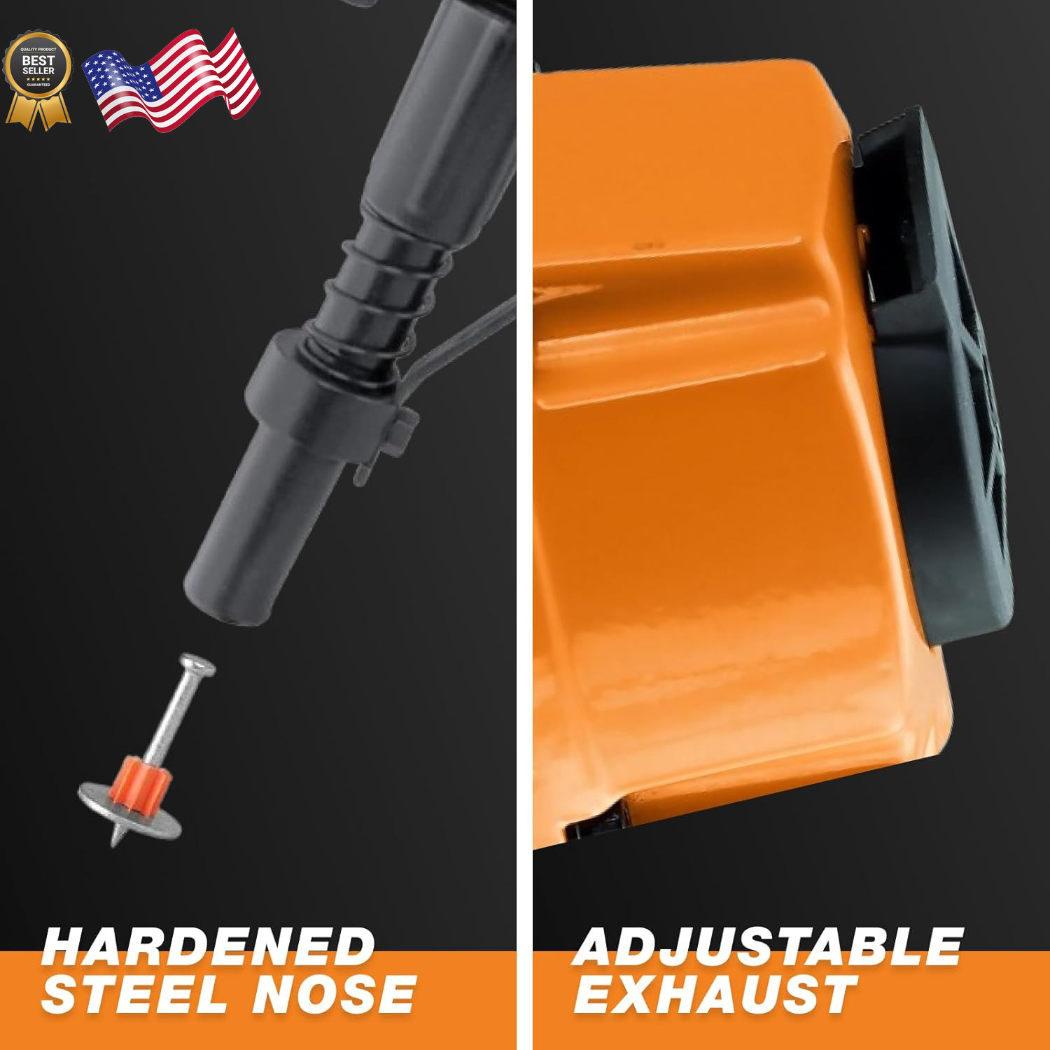 Freeman PSSCP Pneumatic 3 Single Pin Concrete Nailer with Case Heavy Duty Air