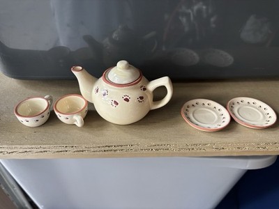 Boyds Bears Bearware Pottery Works Miniature Tea Set