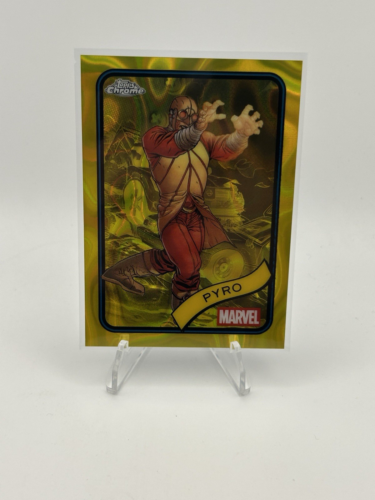 2025 Topps Chrome Marvel Yellow Lava Pyro #66