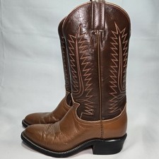 Vintage 80s TONY LAMA Boots Womens 7 RUNS SMALL Brwn EUC Western Cowgirl Country