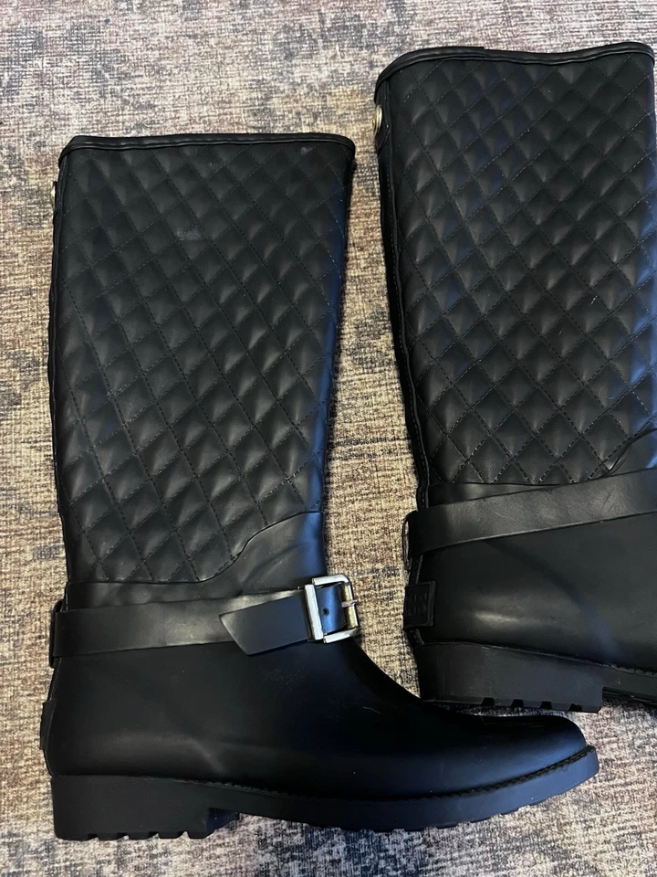 Botas de lluvia Guess de goma negras para mujer talla 6 Foto 3 de 4