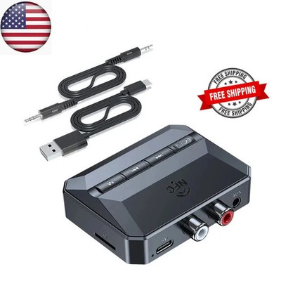 Bluetooth 5.3 Home Stereo Audio Receiver AUX USB Optical HD Music to RCA Adapter