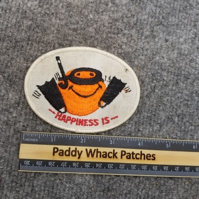 Vintage Happiness Is Scuba Diving Patch F2