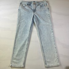 Seven7 Slim Straight Jeans Light Wash Acid Wash Womens Size 10