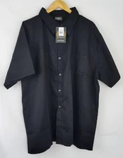 Chef Code Mens Shirt 4XL Black Short Sleeve Pocket Culinary Kitchen NWT