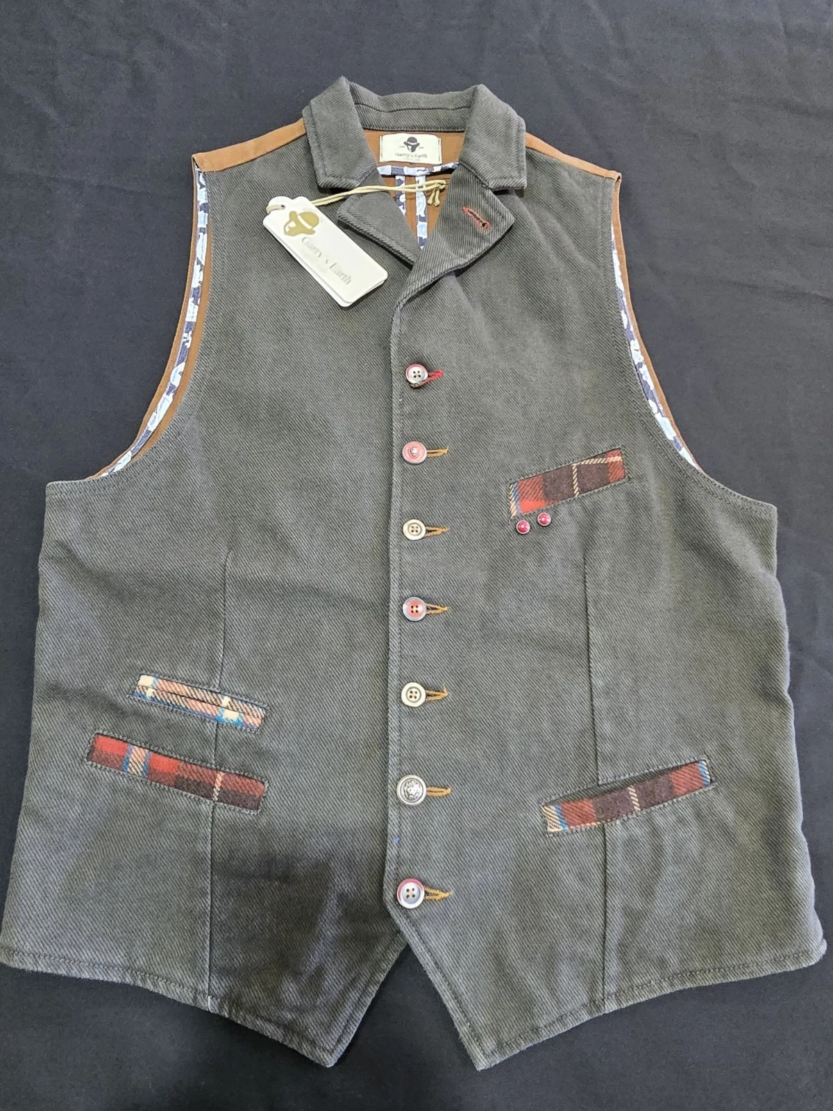 Garry's Earth Vest Handcrafted Made In Italy Size M Cod.36 image 3