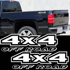 2Pcs 4X4 Off Road Rear Trunk Side Fender Truck Decal Sticker For Truck Pickup