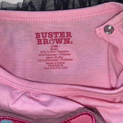 Buster Vestito Bambina Marrone Rosa Maniche Lunghe Pois Taglia 24 Mesi - Foto 8 di 8