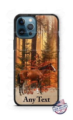 Seal Brown Horse In Wild Autumn Fall Season Phone Case For iPhone Samsung Google