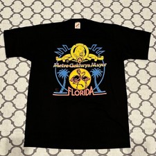 Vintage Jerzees MGM Florida Neon Palm Flamingo Shirt Men’s Large Made In USA