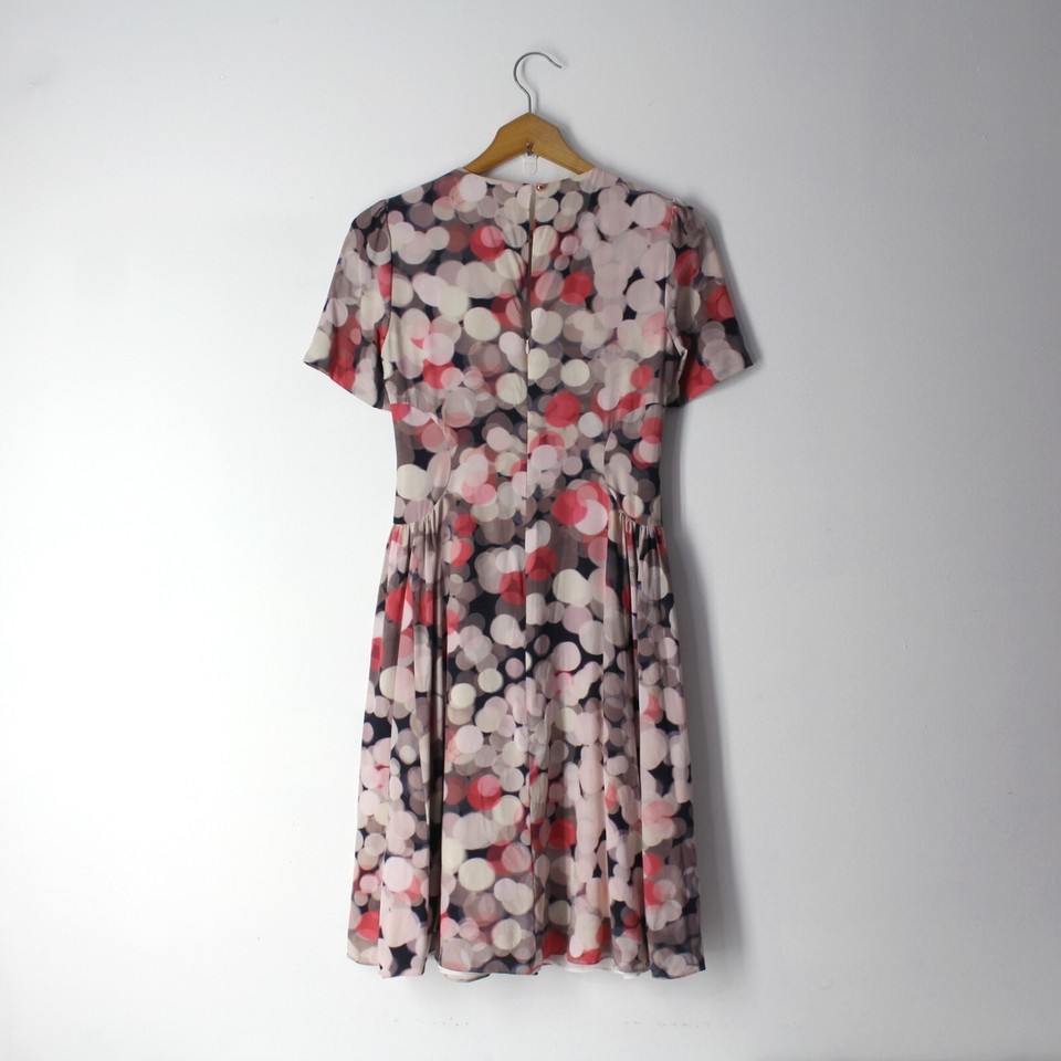 Kate Spade Bubbles Upon Bubbles Dress sz 2 silk lined short sleeve