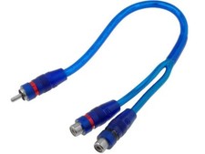 SDOPPIATORE CAVO AUDIO SEGNALE RCA 2F PRESA 1M AMPLIFICATORE SUBWOOFER ATTIVO