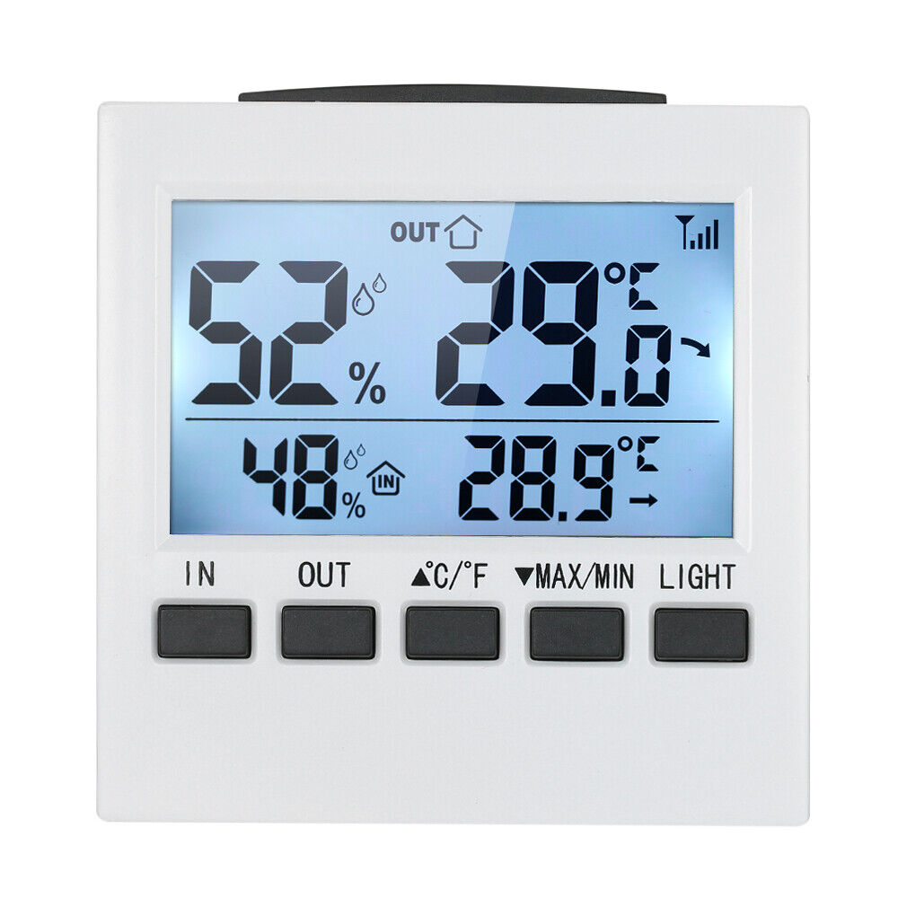 Digital Wireless LCD Indoor/Outdoor Thermometer Hygrometer Humidity Meter A8V4
