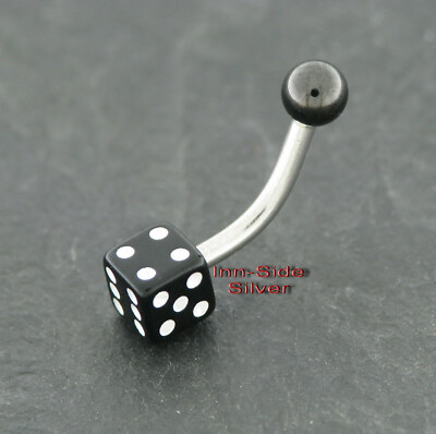 Rockabilly WÜRFEL Bauchnabelpiercing Ohrstecker Ohrschmuck Old School DICE