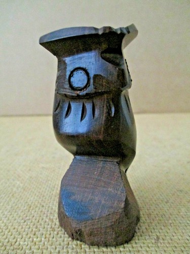 IRONWOOD Hand Carved OWL Mini Sculpture Southwestern 3.25" NWOT AZ14 - Picture 2 of 12