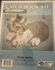 National Yarn Crafts Latch Hook Kit Old English Sheep Dog R851 NOS