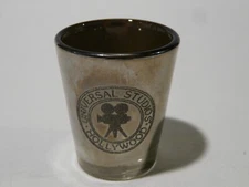 Universal Studios Hollywood Shot Glass mirror finish silver glitter movie camera