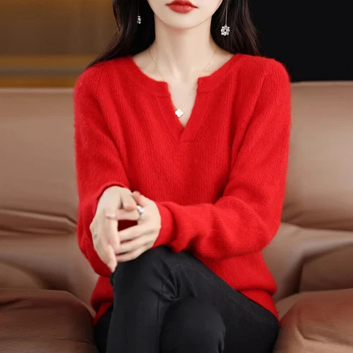 Suéter para mujer 100 % cachemir puro manga larga  - Imagen 7 de 30