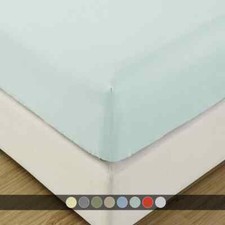 Hotel Soft Luxury 100 Bamboo Solid Deep Pocket One Fitted Bottom Sheet 600 TC