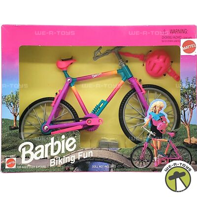 Barbie Biking Fun Set with Bicycle Helmet 1995 Arcotoys Mattel 67053-91 
