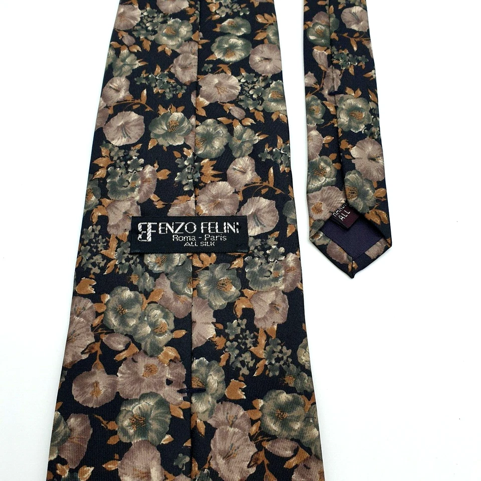 Fenzo Felini 100% шелк мужские галстуки для бизнеса платье костюм цветочный дизайн Париж - Изображение 4 из 4