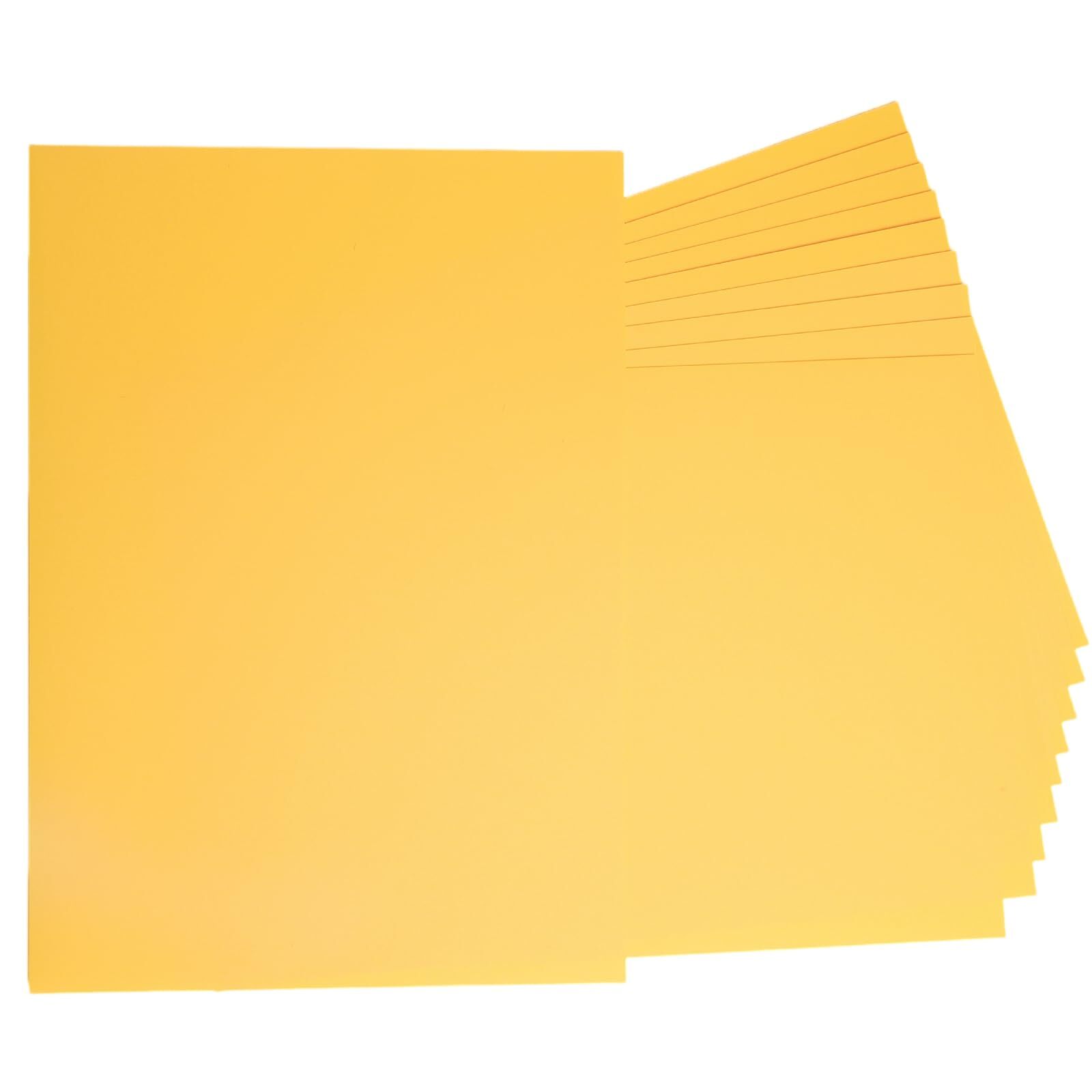 Yellow Rectangular A4 Size 10 Pack A4 Size Yellow Opaque Rigid PVC Sheets 0.5mm Thick 297mm x ...
