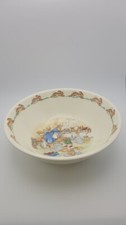 Vintage Royal Doulton Bunnykins Cereal Bowl Fine Bone China Wash Day Scene