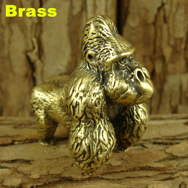 Brass Gorilla Figurine Statue Wild Animal Gorilla Figurines Decoration