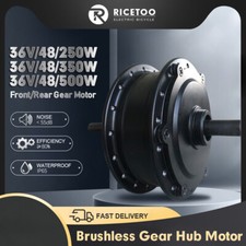 E-bike Motor Brushless Gear 36 48V 250 350 500W Front Drive Rear Rotate/Cassette