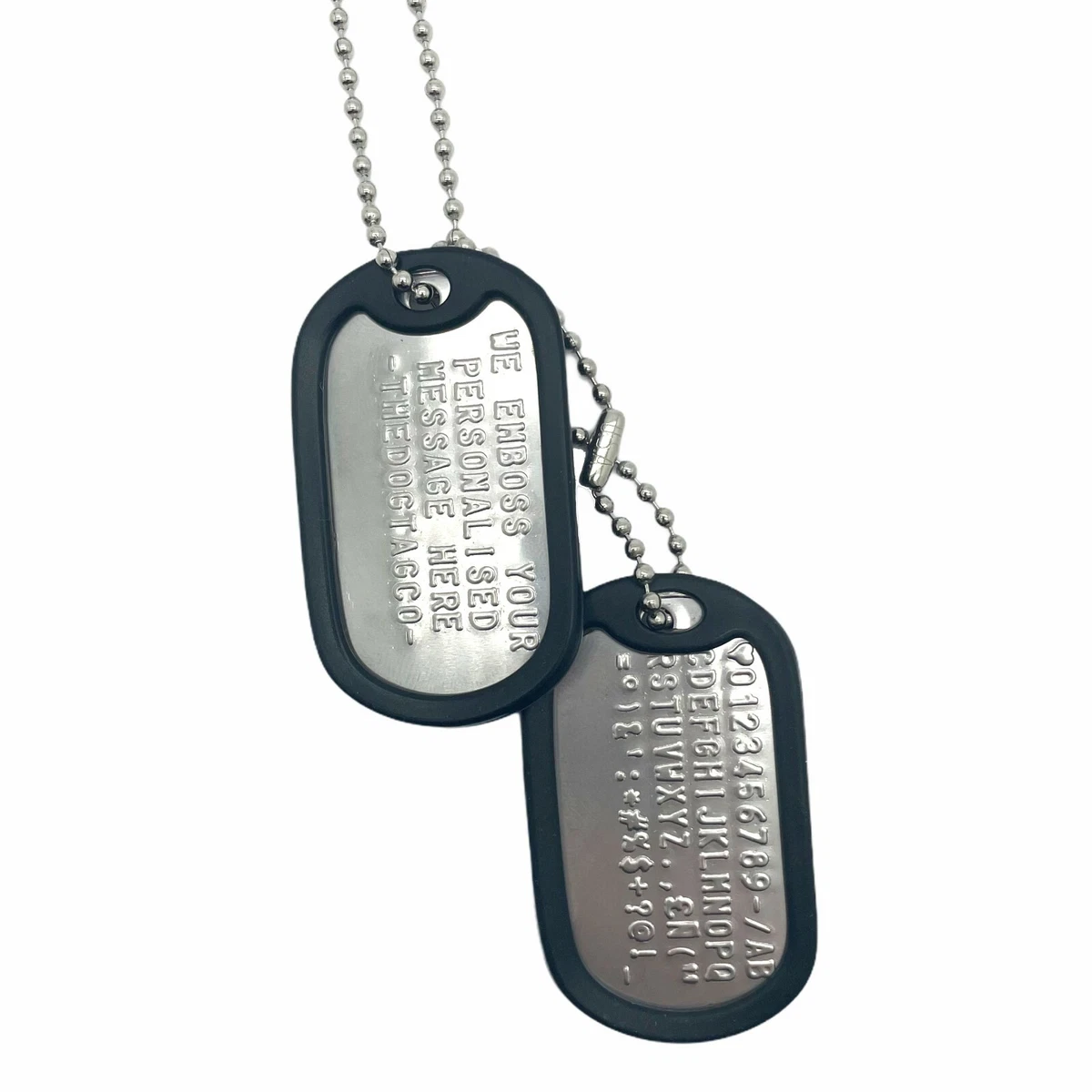 Stainless Steel The Dog Tag Military Set of 2 Personalised