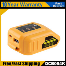 For DEWALT DCB094K 20V MAX 20 Volt Battery Charger & USB Type-C Battery Adapter