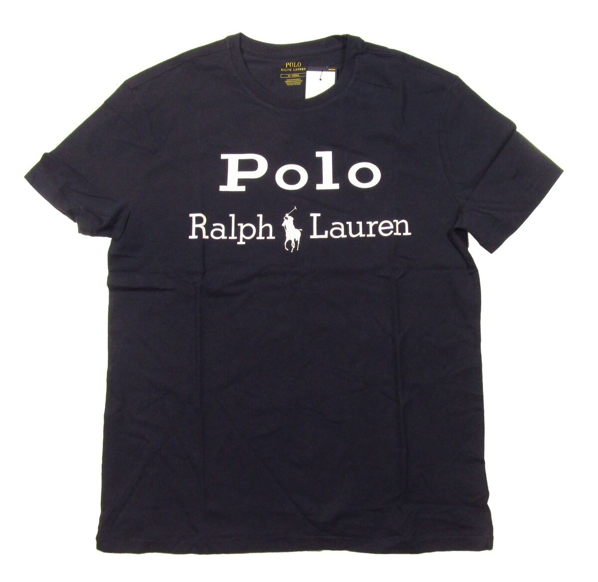Tシャツ・カットソー Ralph Lauren SS25 T-shirts (710967436001 AVIATOR NAVY) Polo Ralph Lauren Men's Aviator Navy Logo Print Crew-Neck