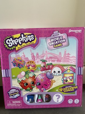 Shopkins World Vacation Game Pressman Moose includes 4 exclusive shopkins NEW