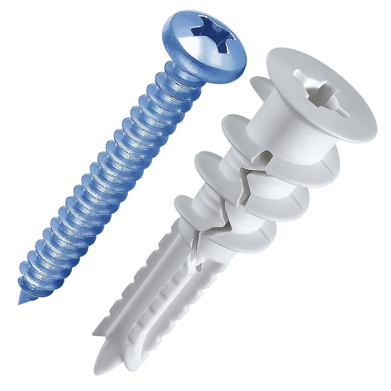 Wensilon 200Pcs #8 Self-Drilling Drywall Anchors with Screws