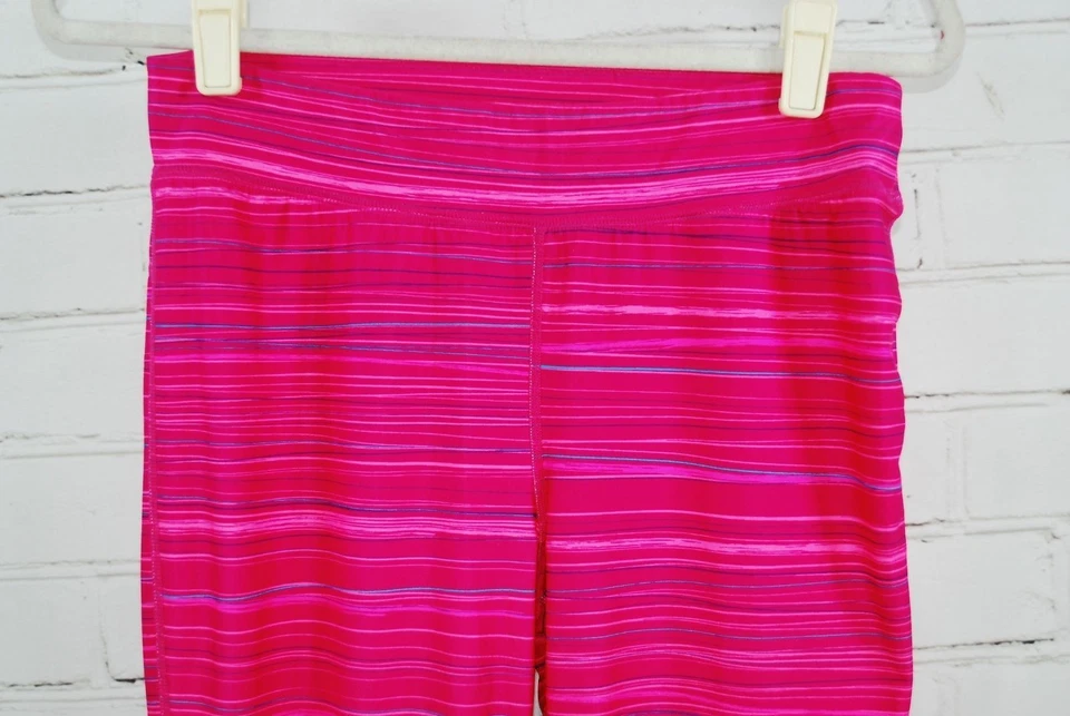 HIND Capri/Medias Cortas Fitness/Entrenamiento - Rayas Rosa Brillante Para Mujer Talla Mediana Foto 3 de 4