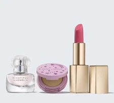 Estee Lauder 3 Pcs Beautiful Magnolia Travel Essentials Fragrance Candy Lipstick